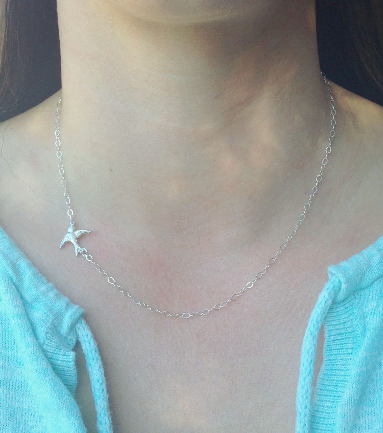 Sideways Cross Necklace, Sideways Swallow Necklace, Sparrow Necklace,Layered Necklace, Cross Necklace, Swallow - Natashaaloha, jewelry, bracelets, necklace, keychains, fishing lures, gifts for men, charms, personalized, 