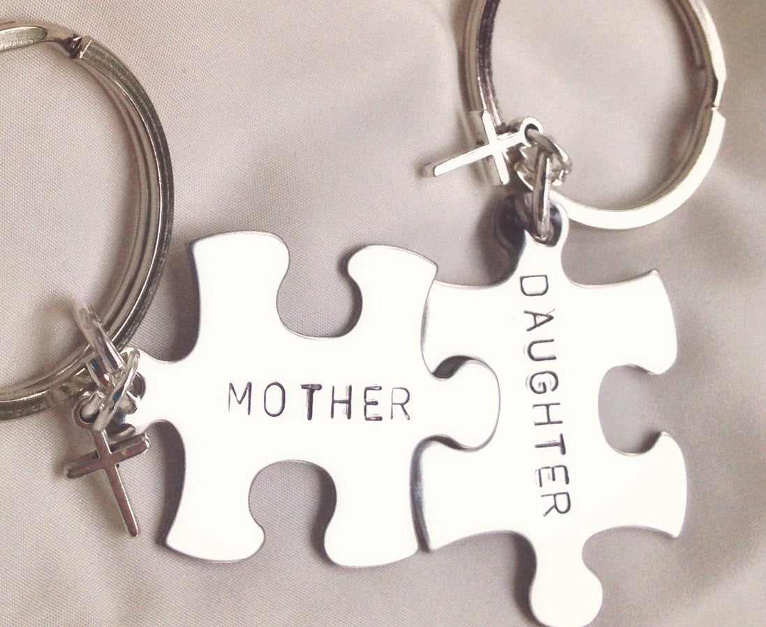 Mother Daughter Gifts-, Mother Daughter Keychain-, Mother's Day Gift -, Personalized Keychains-, natashaaloha - Natashaaloha, jewelry, bracelets, necklace, keychains, fishing lures, gifts for men, charms, personalized, 
