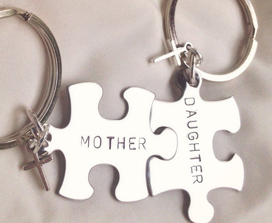 Mother Daughter Gifts-, Mother Daughter Keychain-, Valentine Mother Daughter, Mother's Day Gift -, Personalized Keychains-, natashaaloha - Natashaaloha, jewelry, bracelets, necklace, keychains, fishing lures, gifts for men, charms, personalized,