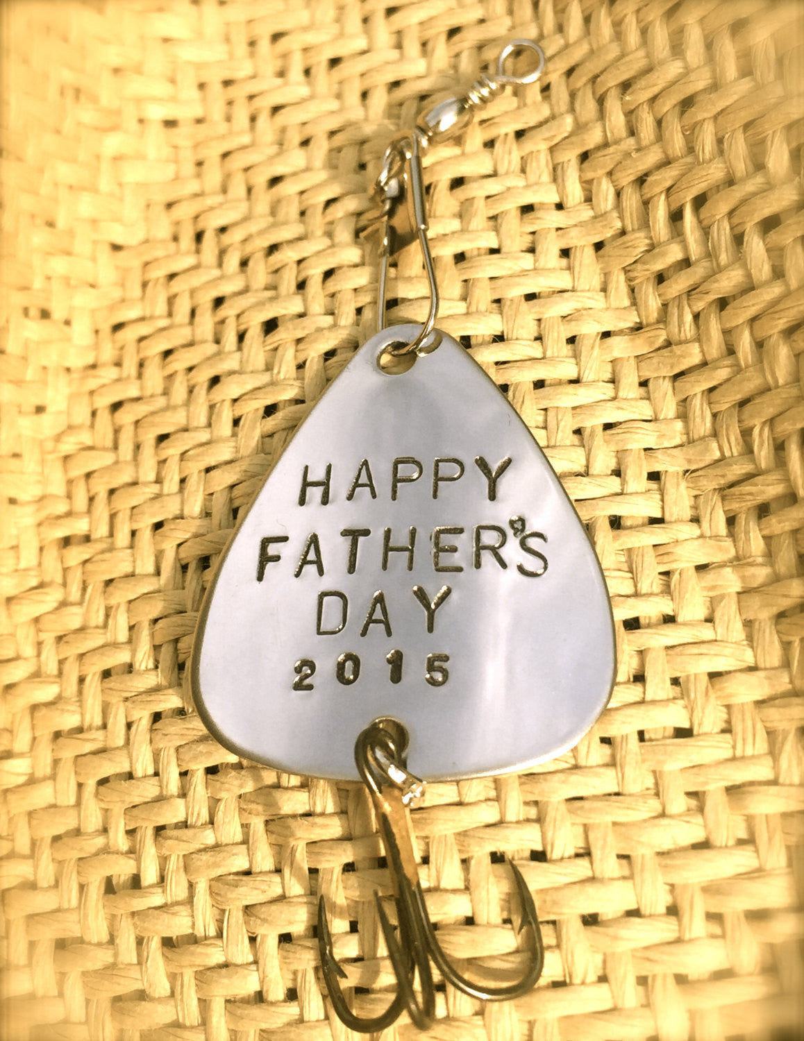Personalized Fishing Lure, Hooked On Daddy Fishing Lure - Natashaaloha, jewelry, bracelets, necklace, keychains, fishing lures, gifts for men, charms, personalized, 