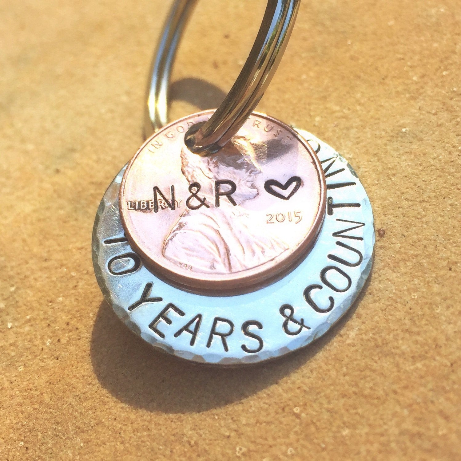 Personalized 1 Year And Counting Keychain - Natashaaloha, jewelry, bracelets, necklace, keychains, fishing lures, gifts for men, charms, personalized, 