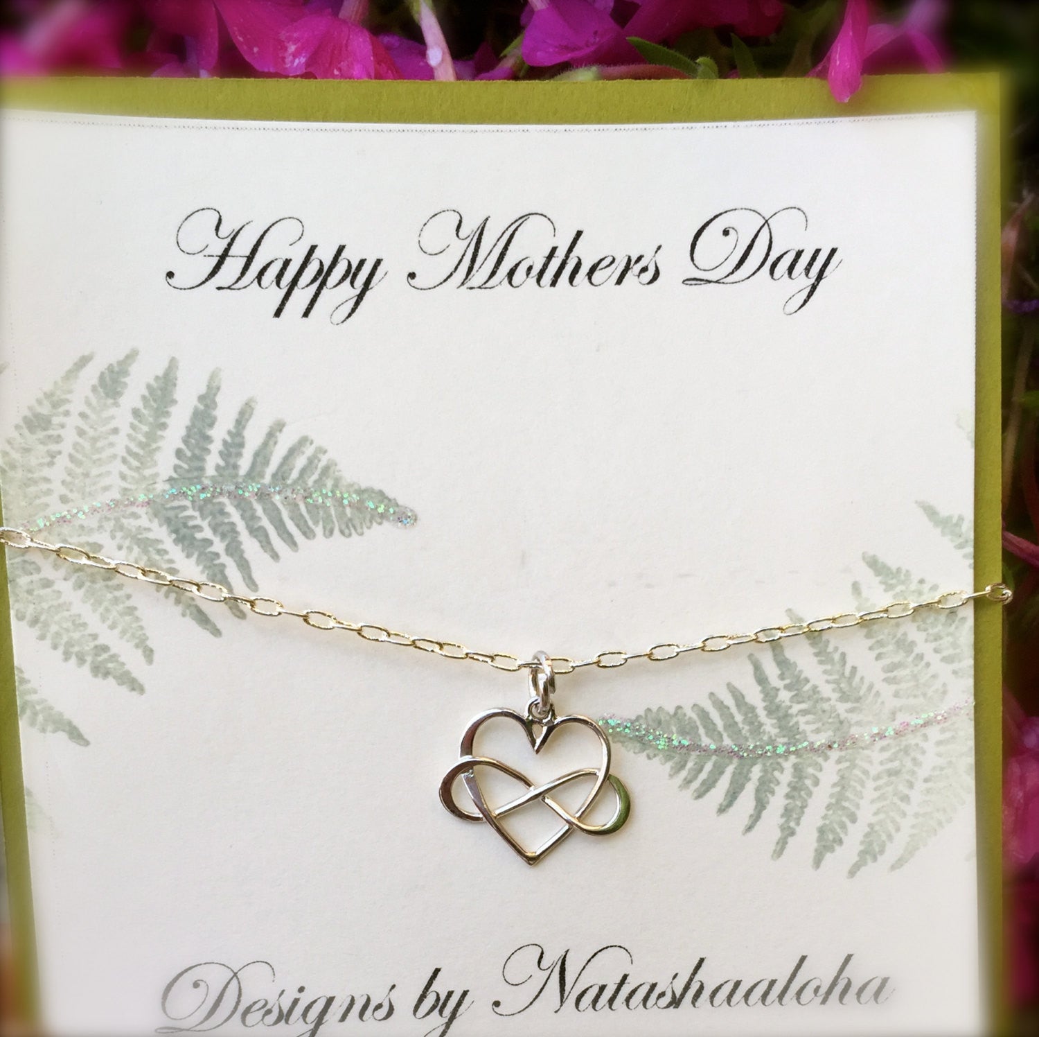 Mom Necklace,  Mother Daughter Jewerly, Heart Infinity Necklace, Tied Together Forever Friends,Bridesmaid Necklace, natashaaloh - Natashaaloha, jewelry, bracelets, necklace, keychains, fishing lures, gifts for men, charms, personalized, 