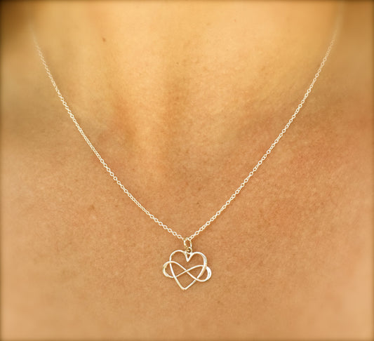 Infinity Heart Necklace Mom - Natashaaloha, jewelry, bracelets, necklace, keychains, fishing lures, gifts for men, charms, personalized,