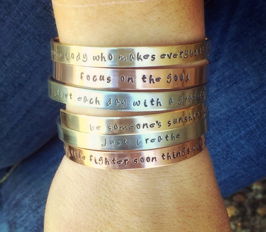 Positve Word Jewelry, Inspirational Jewelry, Inspirational Bracelet, Positive Bracelet, Personalized Cuffs, Personalized Bracelet - Natashaaloha, jewelry, bracelets, necklace, keychains, fishing lures, gifts for men, charms, personalized, 