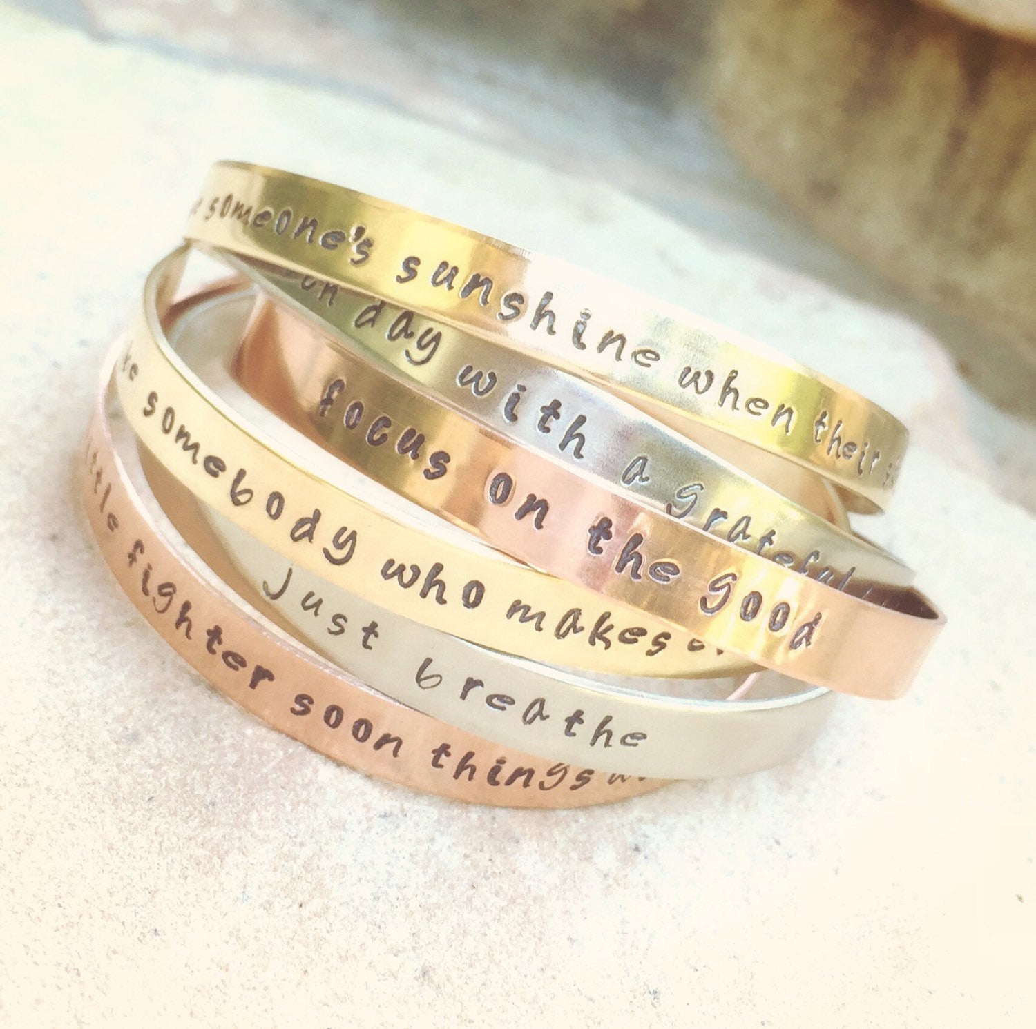 Inspirational Cuff Bracelets - Natashaaloha, jewelry, bracelets, necklace, keychains, fishing lures, gifts for men, charms, personalized, 