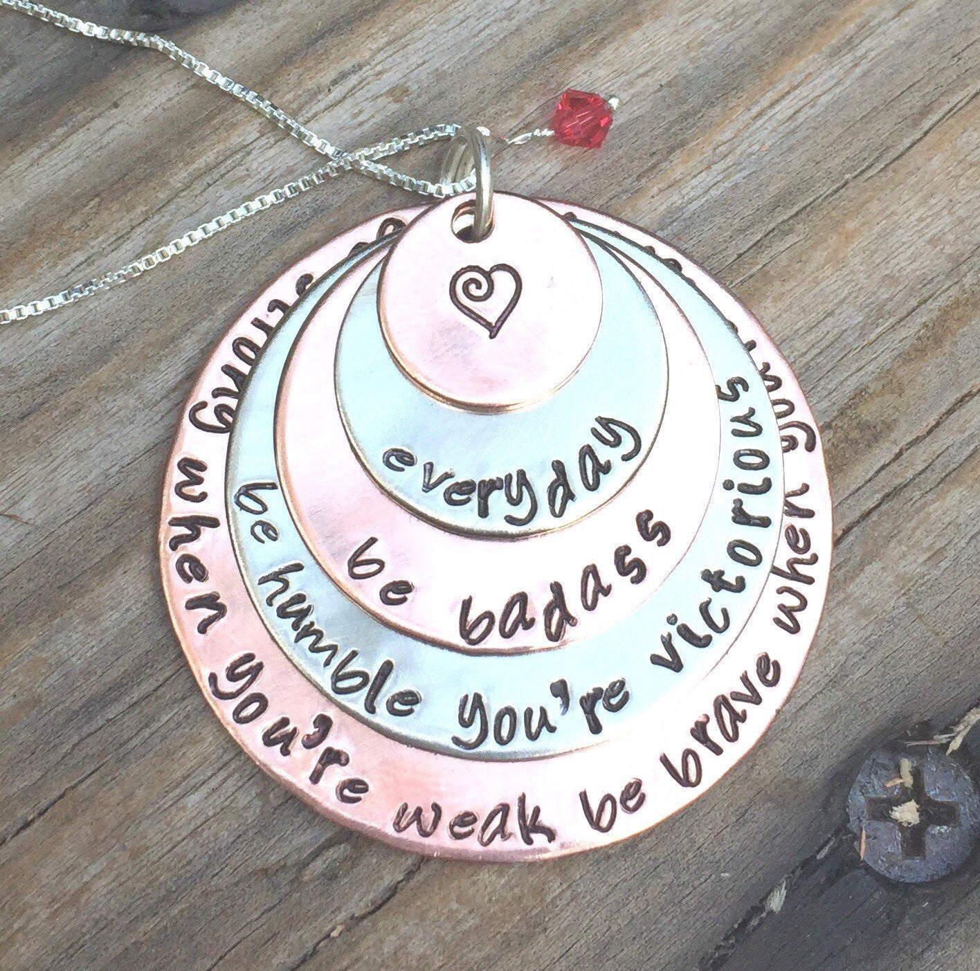 Cancer Necklace Be Badass Everyday - Natashaaloha, jewelry, bracelets, necklace, keychains, fishing lures, gifts for men, charms, personalized, 