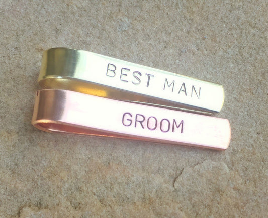 Tie Bar, Boyfriend Gift, Christmas Gift Dad, Personalized Tie Bar,Groomsmen Gifts, Hand Stamped Tie Bars, natashaaloha - Natashaaloha, jewelry, bracelets, necklace, keychains, fishing lures, gifts for men, charms, personalized, 