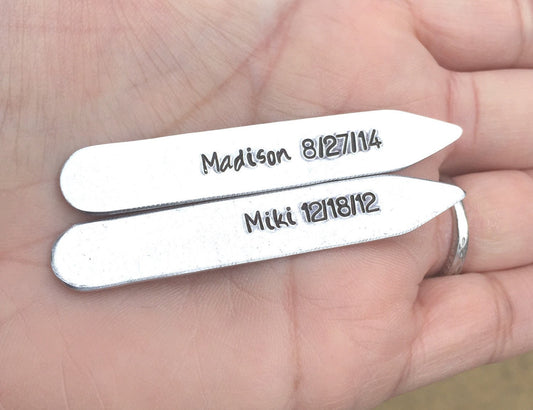 Personalized Collar Stay, Gifts For Men - Natashaaloha, jewelry, bracelets, necklace, keychains, fishing lures, gifts for men, charms, personalized,