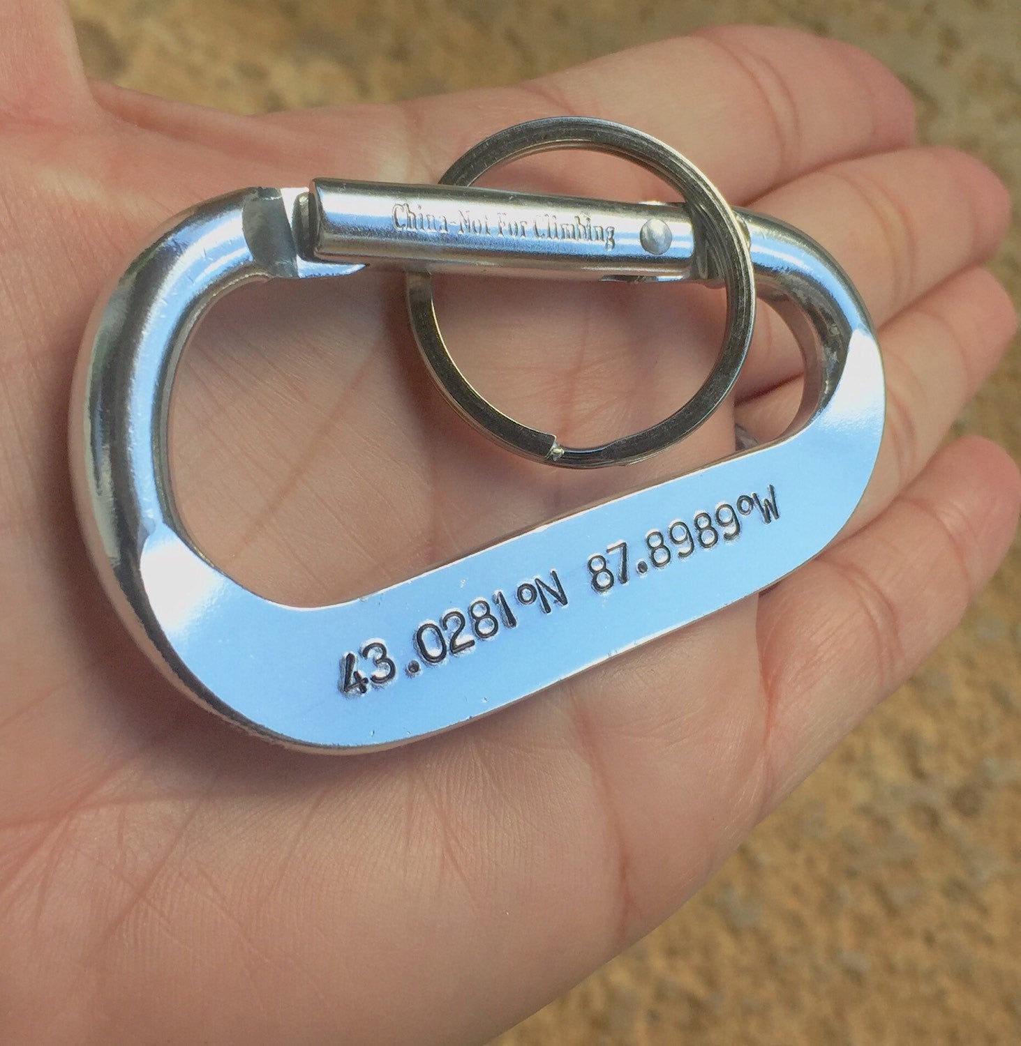 Personalized Carabiner, Carabiner, Hand Stamped Carabiner Featured In US Weekly - Natashaaloha, jewelry, bracelets, necklace, keychains, fishing lures, gifts for men, charms, personalized, 