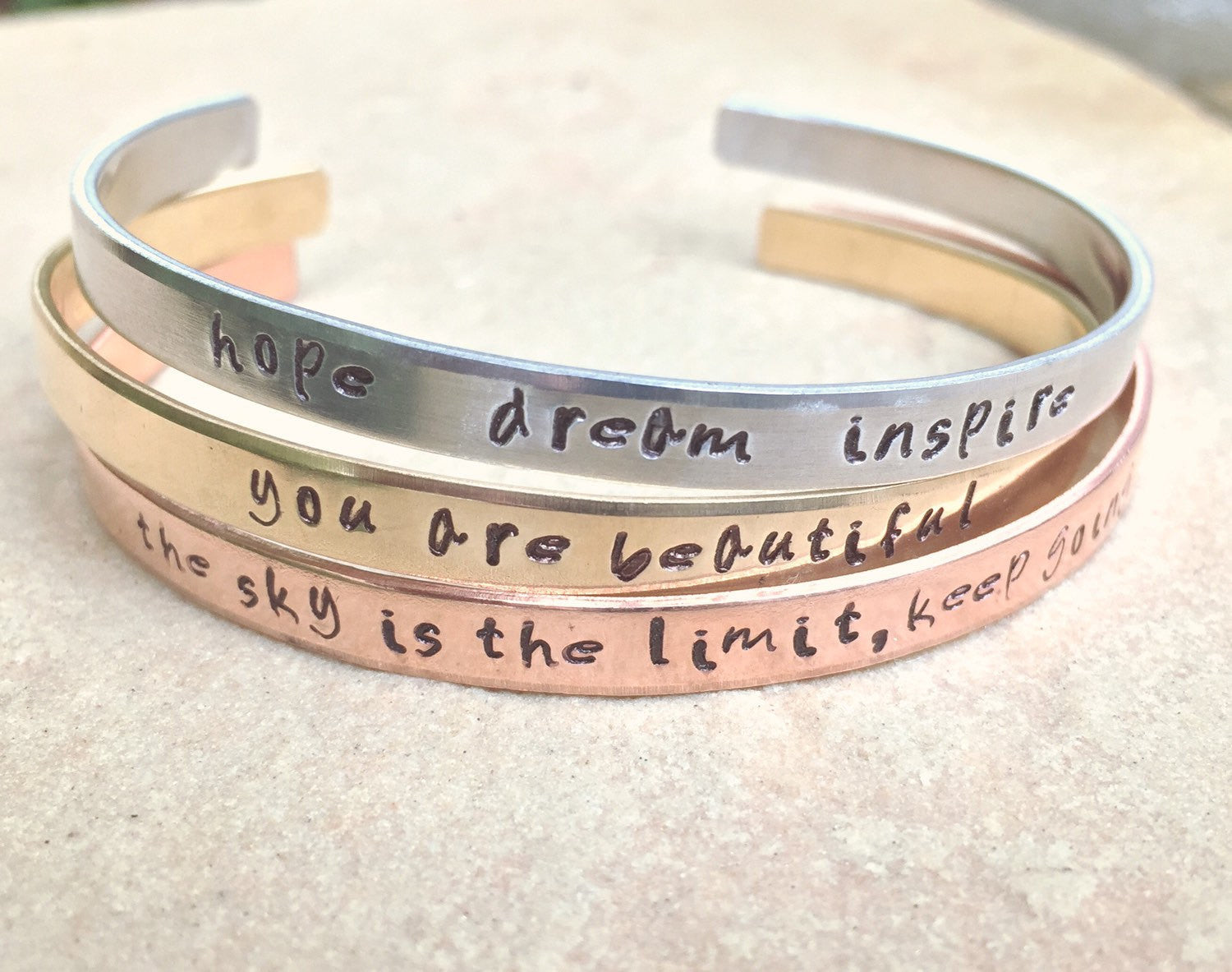 Positive Cuff Bracelets, Christmas Gifts Women, Personalized - Natashaaloha, jewelry, bracelets, necklace, keychains, fishing lures, gifts for men, charms, personalized, 