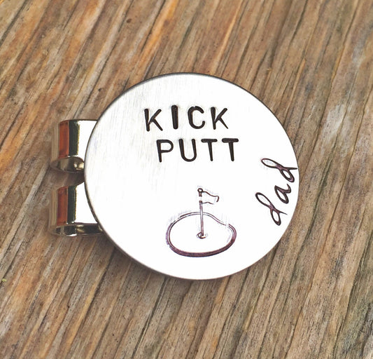 Golf Marker, Kick Putt Dad, Boyfriend Gifts, Golf Gifts, Husband Gift, Personalized Golf Marker, Hat Clip, Gifts for Dad, natashaaloha - Natashaaloha, jewelry, bracelets, necklace, keychains, fishing lures, gifts for men, charms, personalized,