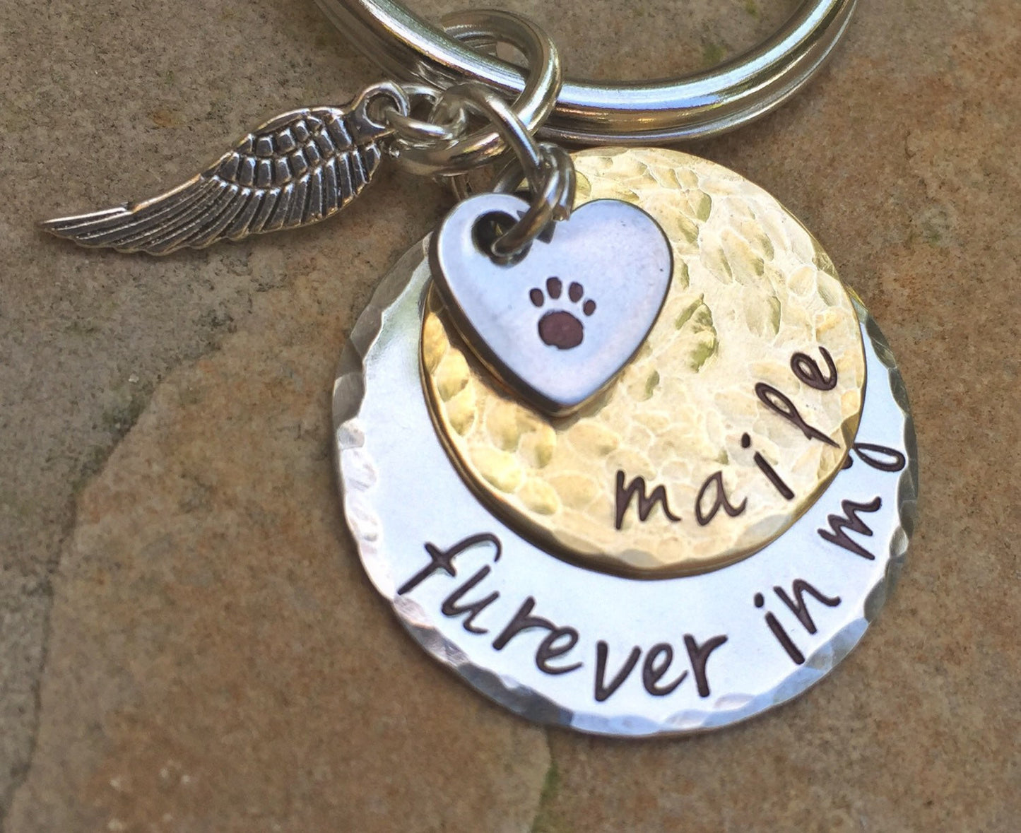 Furever in my heart, Pet Memorial, Furever in my heart Keychain, miss my pet, sympathy pet gift, natashaaloha - Natashaaloha, jewelry, bracelets, necklace, keychains, fishing lures, gifts for men, charms, personalized, 