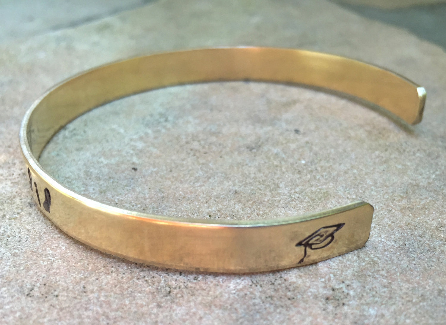 She Believed She Could So She Did Bracelet, Graduation 2016, Gifts for Graduation, Personalized Cuff, natashaaloha - Natashaaloha, jewelry, bracelets, necklace, keychains, fishing lures, gifts for men, charms, personalized, 