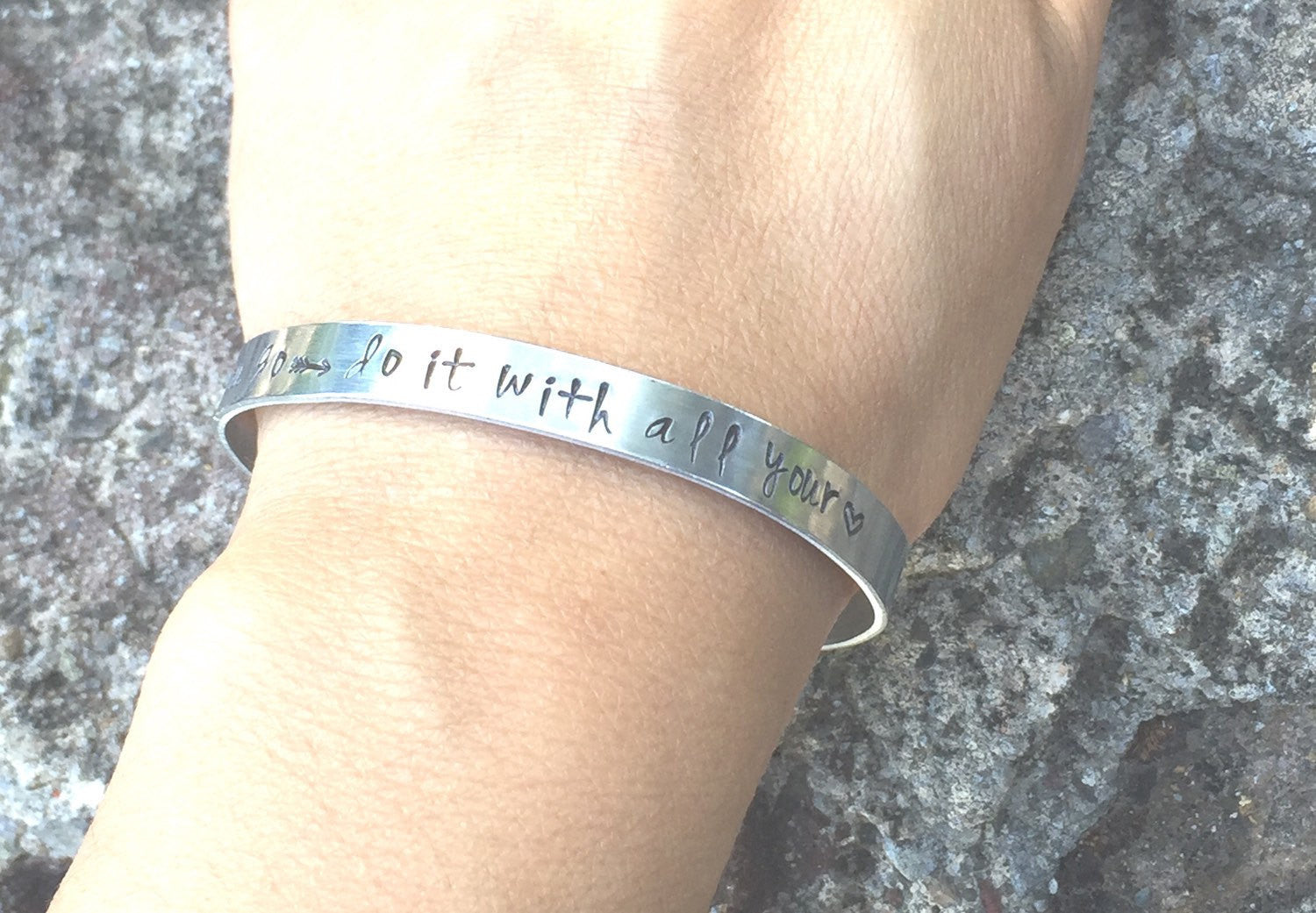 Graduation Gifts, Wherever you go do it with all your heart Bracelet - Natashaaloha, jewelry, bracelets, necklace, keychains, fishing lures, gifts for men, charms, personalized, 