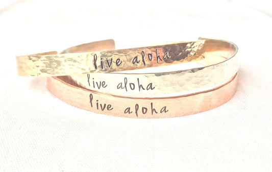 Live Aloha, Live Aloha Bracelet, Hawaiian Jewelry, Graduation Gift, Mother's Day Gift, natashaaloha, Beach Bracelets - Natashaaloha, jewelry, bracelets, necklace, keychains, fishing lures, gifts for men, charms, personalized, 