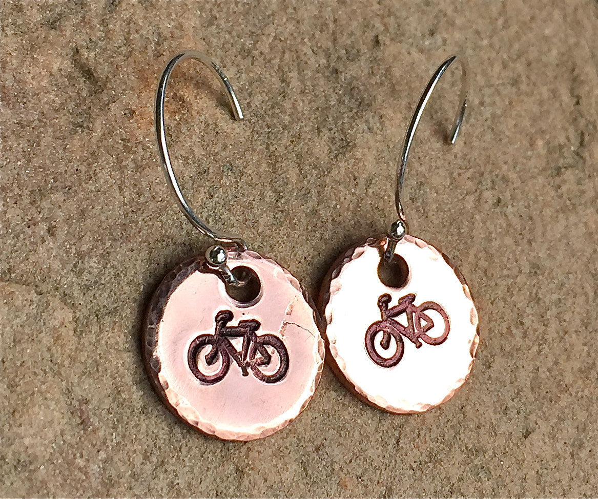 Bicycle, Arrow, Yoga Earrings - Natashaaloha, jewelry, bracelets, necklace, keychains, fishing lures, gifts for men, charms, personalized, 