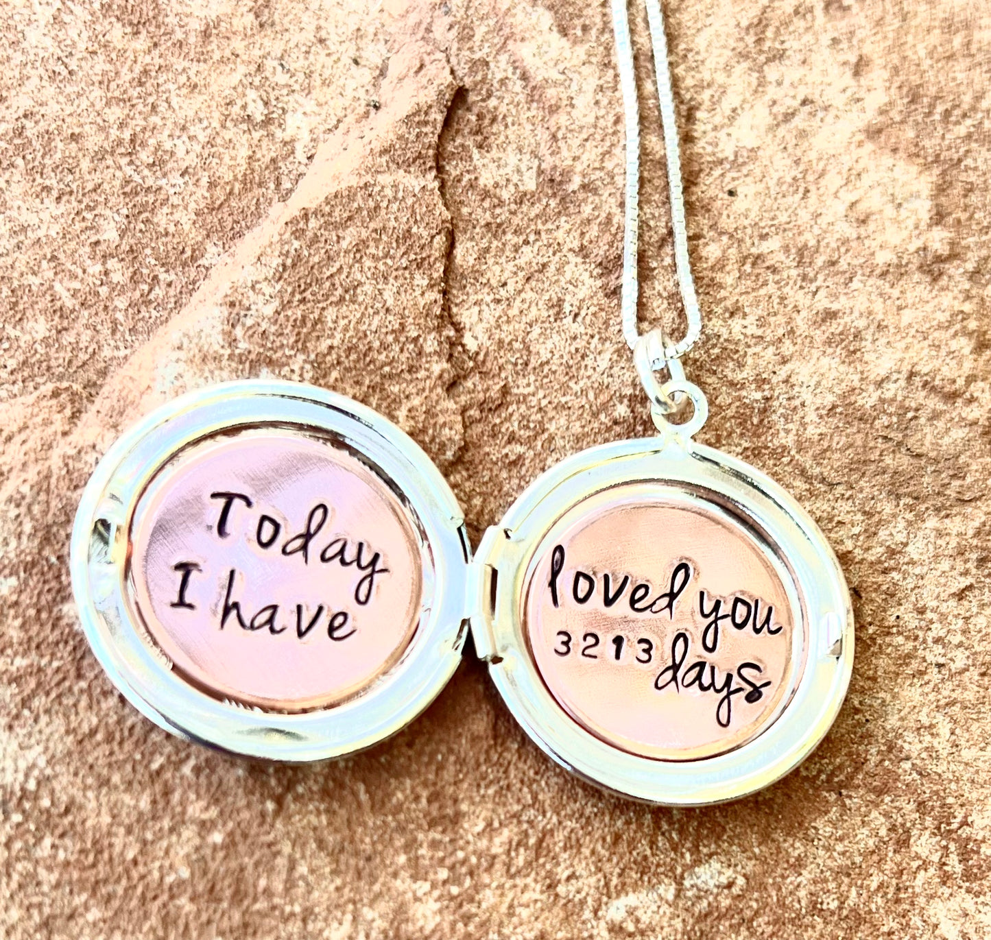 Locket, Today I Have Loved You, Gifs For Her, Hand Stamped Locket