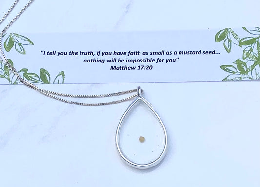 Mustard Seed Necklace, Sterling Silver