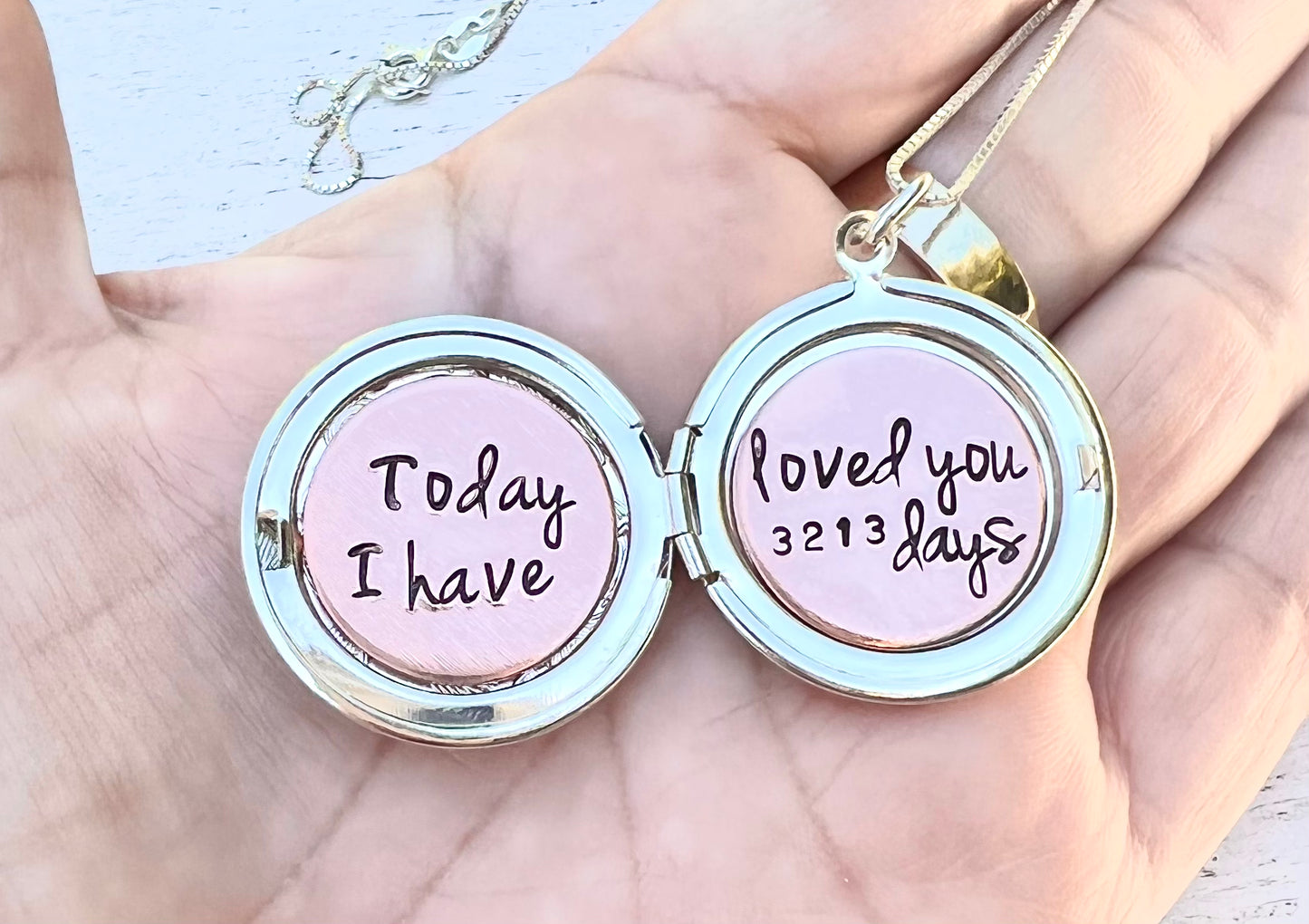 Locket, Today I Have Loved You, Gifs For Her, Hand Stamped Locket