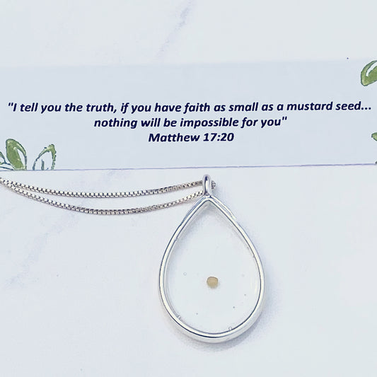 Mustard Seed Necklace, Sterling Silver